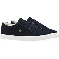 Ralph Lauren Lauren Ralph Laurentil kvinder. 802804598002 Canvas Janson II navy sneakers (37), Stof, Fast, Blonder, Casual, Blå