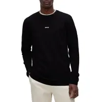 BOSS T-shirt med lange ærmer i bomuld med stræk og logoprint