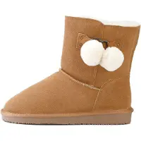 Gooce Snowboots 'Gigi' kastaniebrun / hvid