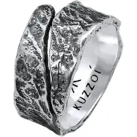KUZZOI Ring sort / sølv