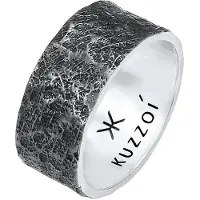 KUZZOI Ring sort / sølv