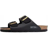 Bayton Pantoletter 'Atlas' sort / hvid