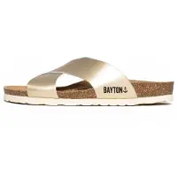 Bayton Pantoletter 'Gomera' guld / sort