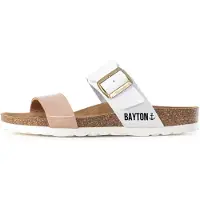 Bayton Pantoletter 'Valence' nude / brun / hvid