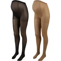 Mamalicious Strømpebukser mørkebeige / sort