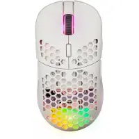 FOURZE GM900 RGB - Mus - optisk - 6 knapper - trådløs/kabling - Bluetooth (2.4 GHz) - trådløs modtager (USB) - Hvid