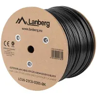 Lanberg UTP-kabel Cat. 6 305m udendørs CU-ledning sort