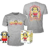 Funko POP! Minions Og T-shirt: Eksklusiv Metallisk Rulleskøjtende Stuart-figur