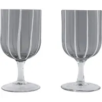 OYOY Mizu vinglas 2-pak Grey-white