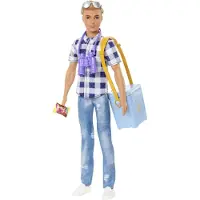 Barbie Doll & Accessories Det tager to campings?t med k?ligere kort og mere blond ken dukke med bl? ?jne i plaid shirt