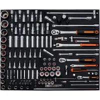 Bahco Ff1a08 1/4´´ 1/2´´ 3/8´´ 3-3 Fit&go Skraldesæt Med Bits Og Fatninger 138 Stykker