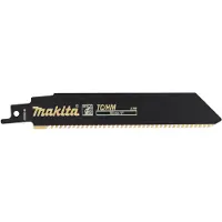 Makita B-55572-10, Saber savklinge, Støbejern, Stål, Træ, Tungsten carbide (TC), Sort, 15,2 cm, 10 stk