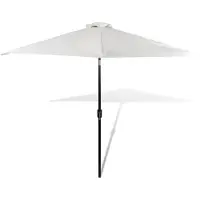 vidaXL parasol 3 m stålstang sandhvid