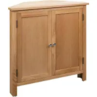 vidaXL hjørneskab 80x33,5x78 cm massivt egetræ