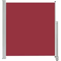 vidaXL sammenrullelig sidemarkise til terrassen 140 x 300 cm rød