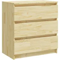 vidaXL sengebord 60x36x64 cm massivt fyrretræ