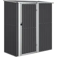 vidaXL Haveskur 180,5x97x209,5 Galvaniseret Stål - Antracitgrå