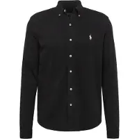 Ralph Lauren Polo Ralph Laurentil mænd. 710654408089 Ultra light piqué skjorte sort (S), Casual, Bomuld, Klassisk, Lange ærmer