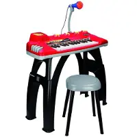 Reig Musicales Rødt Elektronisk Orgel Med 25 Tangenter Og Lys 73x59x30 Cm