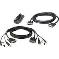 Aten 2L-7D02UDX3 - Kabelsæt til tastatur / video / mus (KVM) - TAA-kompatibel - for CS1144D4C