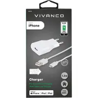 Vivanco Oplader Med Lightning-kabel 1.2 M 2.4a