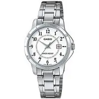 Casio Dameur LTP-V004D-7BUDF Classic Hvid/Stål Ø30 mm