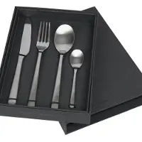 Broste Copenhagen Hune bestiksæt brushed satin 4 deler Rustfrit stål