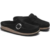 Birkenstock Pantoletter 'Buckley' sort / sølv