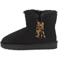 Gooce Snowboots 'Gloria' lysebrun / sort