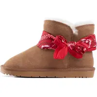 Gooce Snowboots 'Willow' lysebrun / rød / hvid