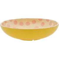 Rice salatskål melamin Ø29,9 cm Pink dots/Yellow