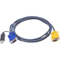 Aten 2L-5206UP - Video / USB kabel - 15 pin SPHD (han) til USB, HD-15 (VGA) (han) - 6 m