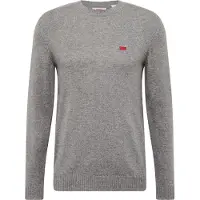 Levi's Levi'stil mænd. A4320-0000 Original Housemark grå trøje (M), Casual, Bomuld, Lange ærmer