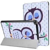 Mtp Products iPad 9.7 2017/2018 Tri-fold Smart Folio cover med flip-over skærm - Ugle