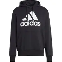 Adidas Hættetrøje Essentials French Terry Big Logo - Sort/Hvid, størrelse Medium