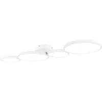 QAZQA Hvid loftslampe inkl. LED 3-trins dæmpbar 4-lys - Lupolo