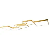 QAZQA Loftslampe guld inkl. LED 3 trin dæmpbar 5-lys - Lejo