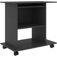 vidaXL computerbord 80x50x75 cm spånplade grå