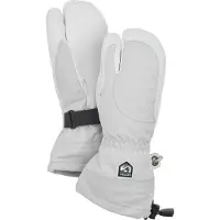 Hestra Heli Ski, 3-finger skihandsker, dame, lysegrå/hvid