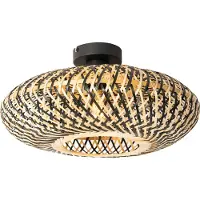 QAZQA Oriental loftslampe sort bambus 40 cm - Ostrava