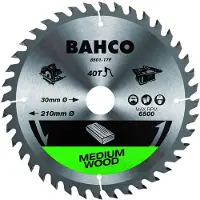 Bahco Cirkelsavklinge Med 60 Tænder Til Bærbare Bordsave I Træ 210 Mmx30 Mm