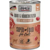 Mac'S Økonomipakke: 12 x 400 g Cat - Oksekød & Kyllingehjerter