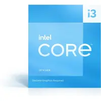 Intel Core i3 13100F - 3.4 GHz - 4 cores - 8 tråde - 12 MB cache - FCLGA1700 Socket - Box
