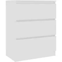 vidaXL skab, hvidt, 60 x 35 x 76 cm, træbaseret materiale