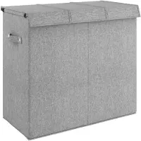 vidaXL Foldbar Vasketøjskurv Kunstigt Linned - 64.5 x 34.5 x 59 cm
