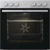 Gorenje Essential BC6715E02XK - Ovn - til indbygning - niche - bredde: 56 cm - dybde: 55 cm - højde: 59 cm - med selv-rengøring - Klasse A - rustfrit stål