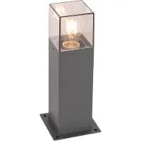 QAZQA Moderne udendørs gulvlampe 30 cm mørkegrå IP44 - Danmark