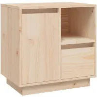 vidaXL sengebord 50x34x50 cm massivt fyrretræ