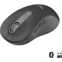 Logitech Signature M650 Large Wireless Graphite - Mus - Optisk - 5 knapper - Sort