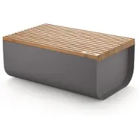 Alessi BG03DG Mattina brødkasse stål bambutræ mørkegrå (BG03 DG)